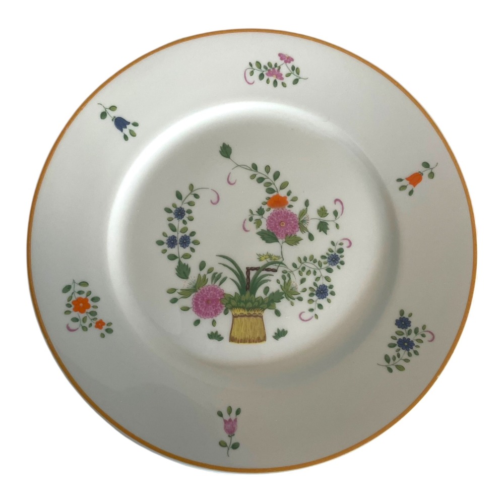 Ceralene Raynaud Limoges Panier Chinois Chinese Basket Celadon Salad Plate 7 5/8